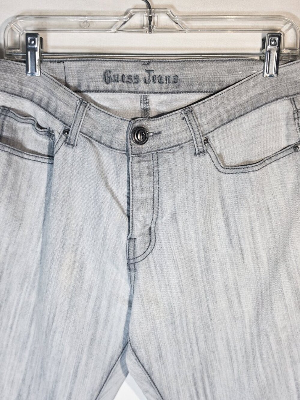 VINTAGE GUESS MENS Jeans Size 34X30 Made In USA Blue Denim Jeans 90s USA WOODSTK - Picture 2 of 7